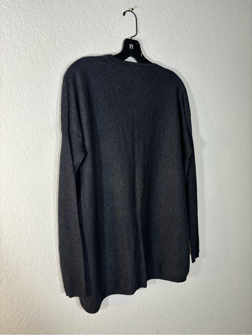Snobby Sheep Cashmere Charcoal Grey V-Neck Sweater Size 40 - Picture 7 of 11
